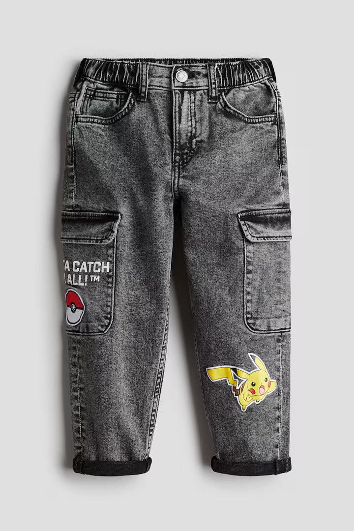 H&M MOTIF-DETAIL CARGO PANTS