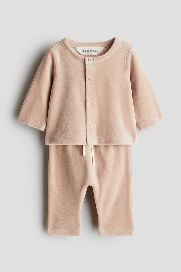 H&M 2-PIECE VELOUR SET