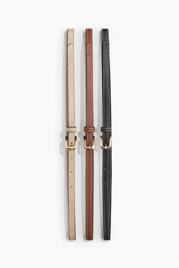 H&M 3-PACK BELTS