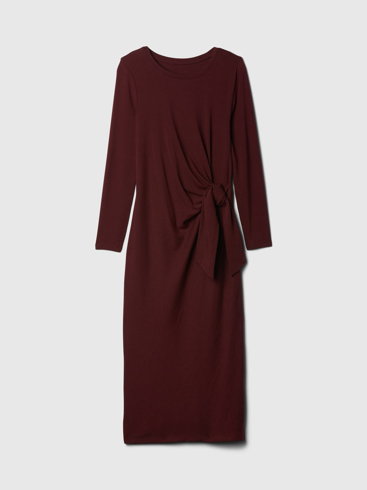 Gap Modern Rib Tie-Knot Midi Dress
