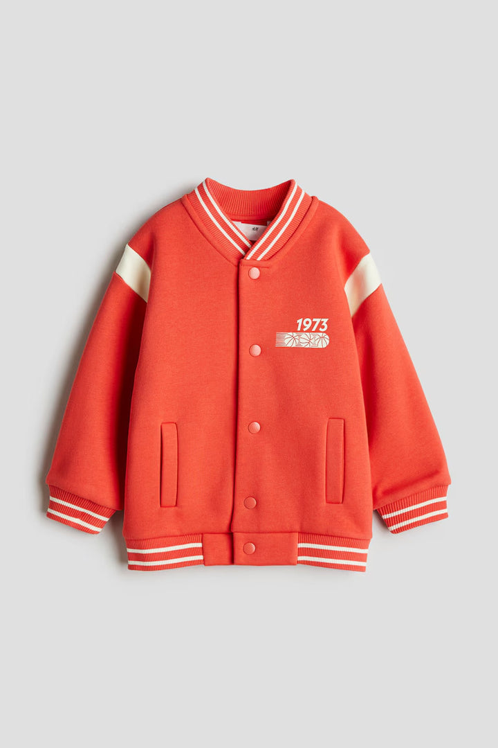 H&M OVERSIZED SWEATSHIRT BASEBALL JACKET
