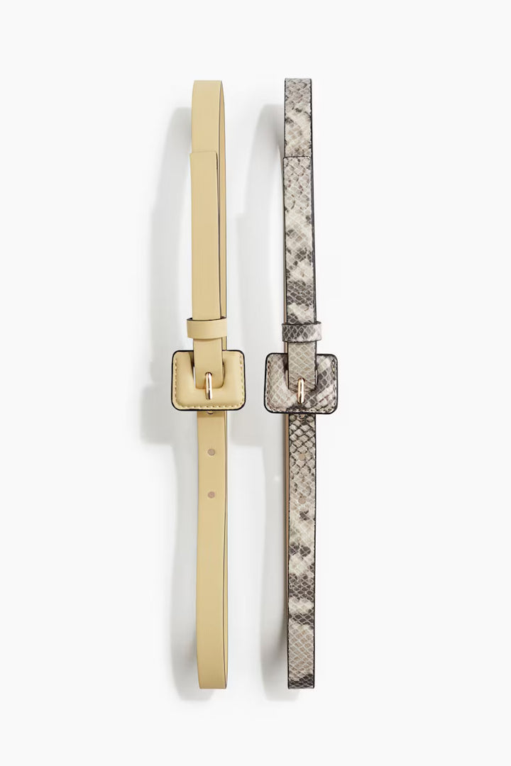 H&M 2-PACK BELTS