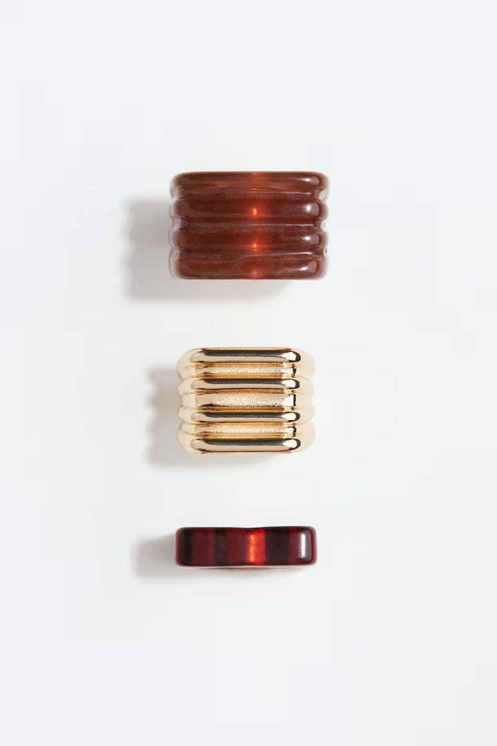 H&M 3-PACK RINGS