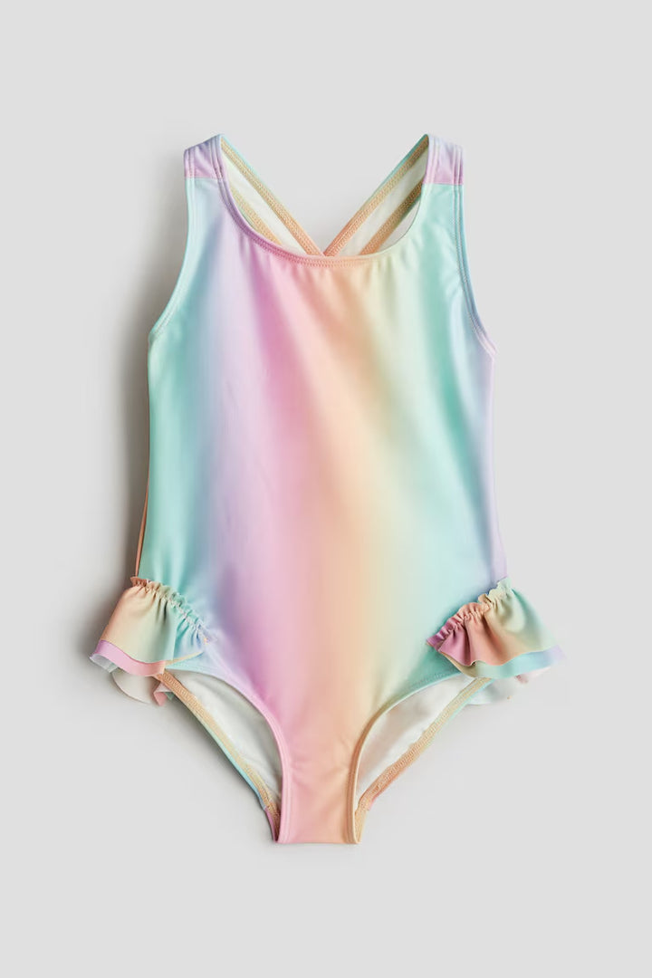 H&M RUFFLE-DETAIL SWIMSUIT