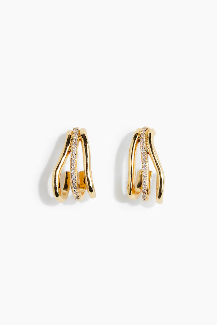 H&M GOLD-PLATED HOOP EARRINGS