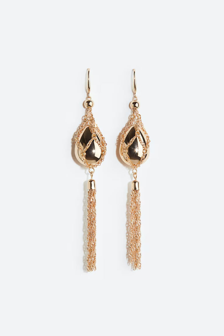 H&M TASSELED PENDANT EARRINGS