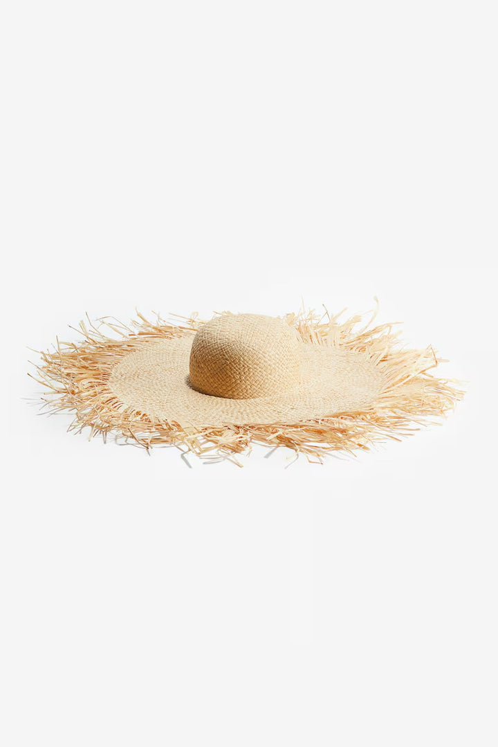 H&M FRAYED STRAW HAT