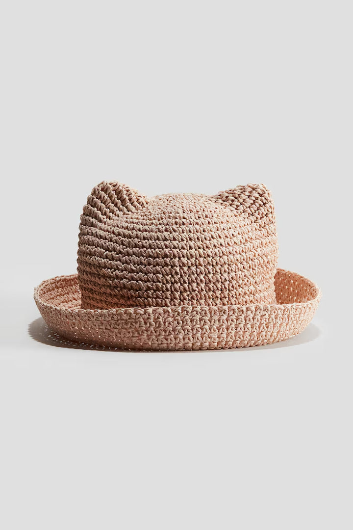 H&M EAR-TOPPED STRAW HAT