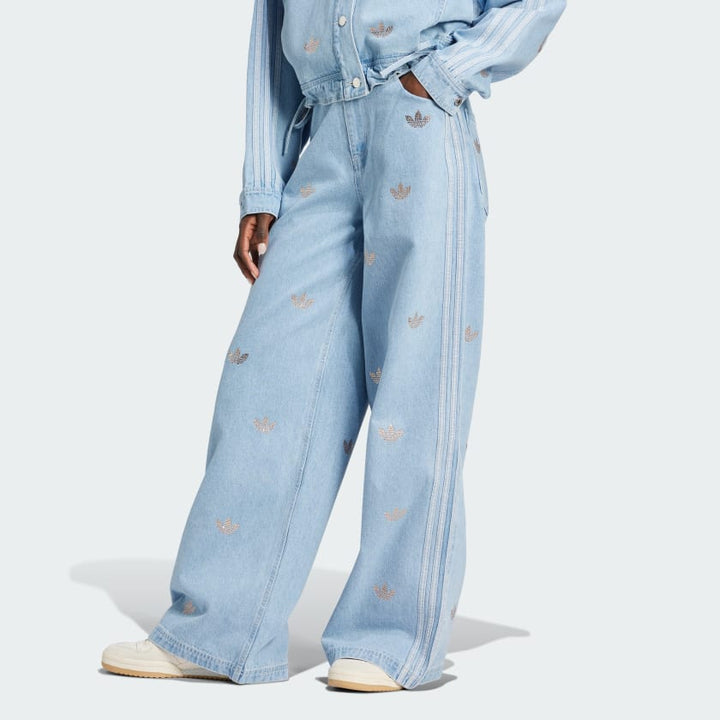 Adidas Denim Rhinestone Pants