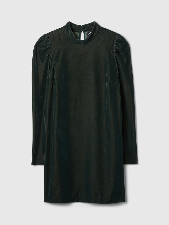 Gap Recycled Velvet Puff-Sleeve Mini Dress