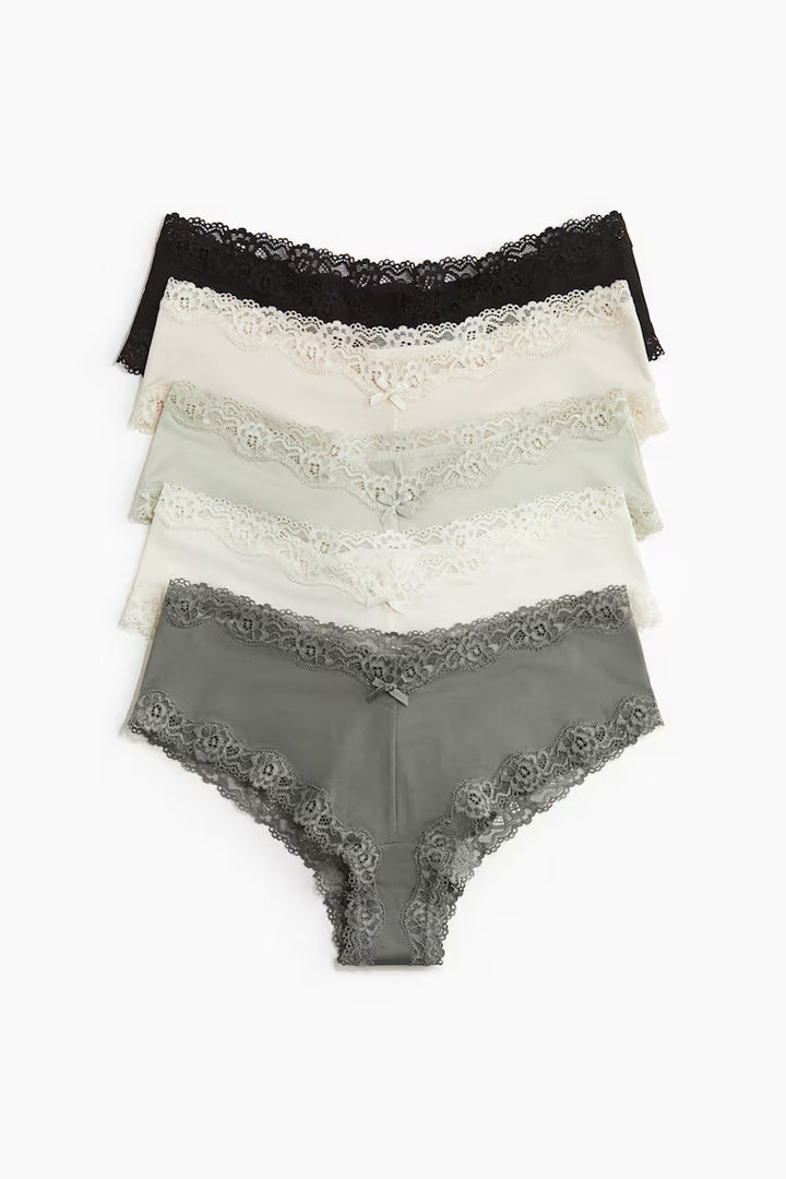H&M 5-PACK MICROFIBER HIPSTER BRIEFS