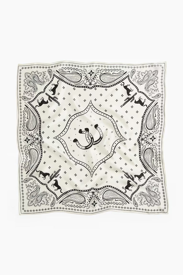 H&M PRINTED SILK SCARF