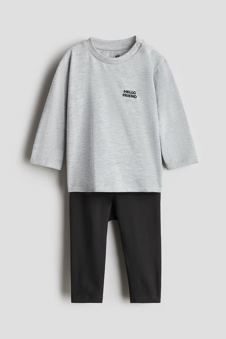 H&M 2-PIECE TOP AND LEGGINGS SET