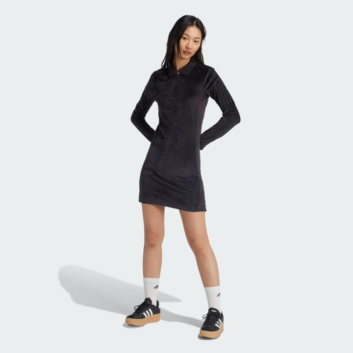 Adidas Tiro Cut 3-Stripes Stretchy Velour Dress