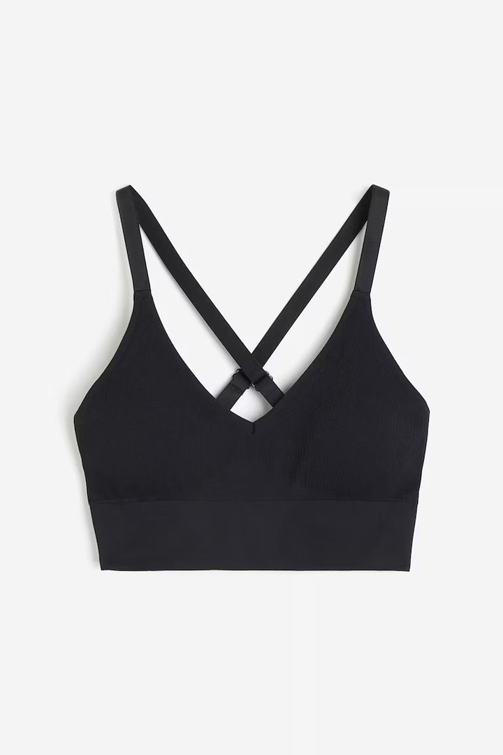 H&M SEAMLESS MEDIUM-SUPPORT SPORTS BRA WITH DRYMOVE™