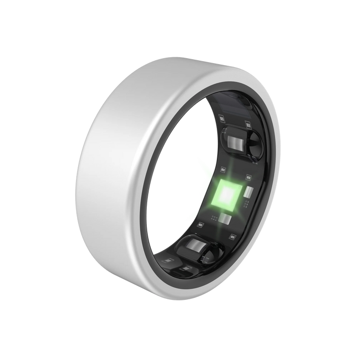 QALO QRNT Matte Silver Smart Ring Size 08
