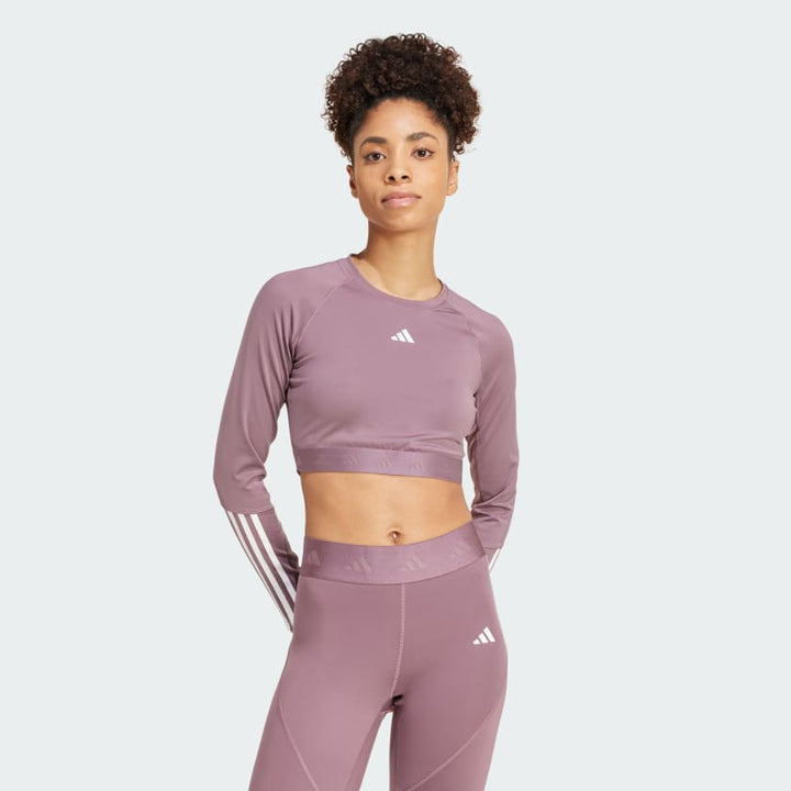 Adidas Hyperglam Training Cropped Long Sleeve Tee