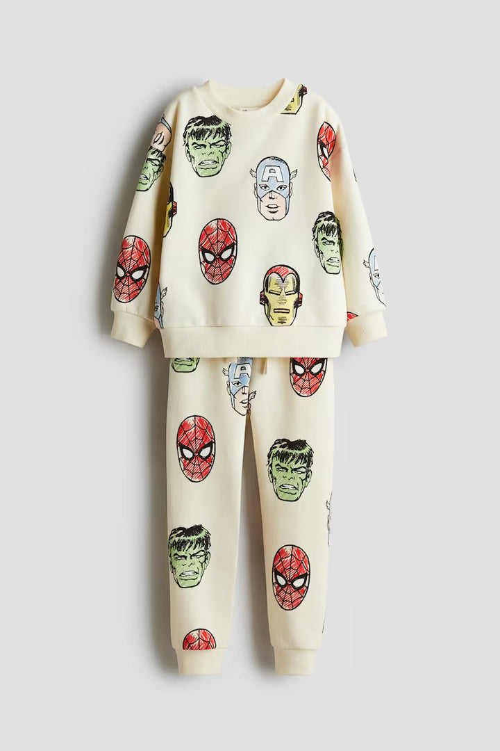 H&M 2-PIECE PRINTED SWEATSUIT