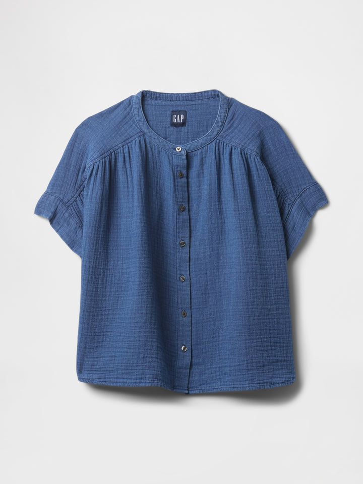 Gap Crinkle Gauze Denim Shirt