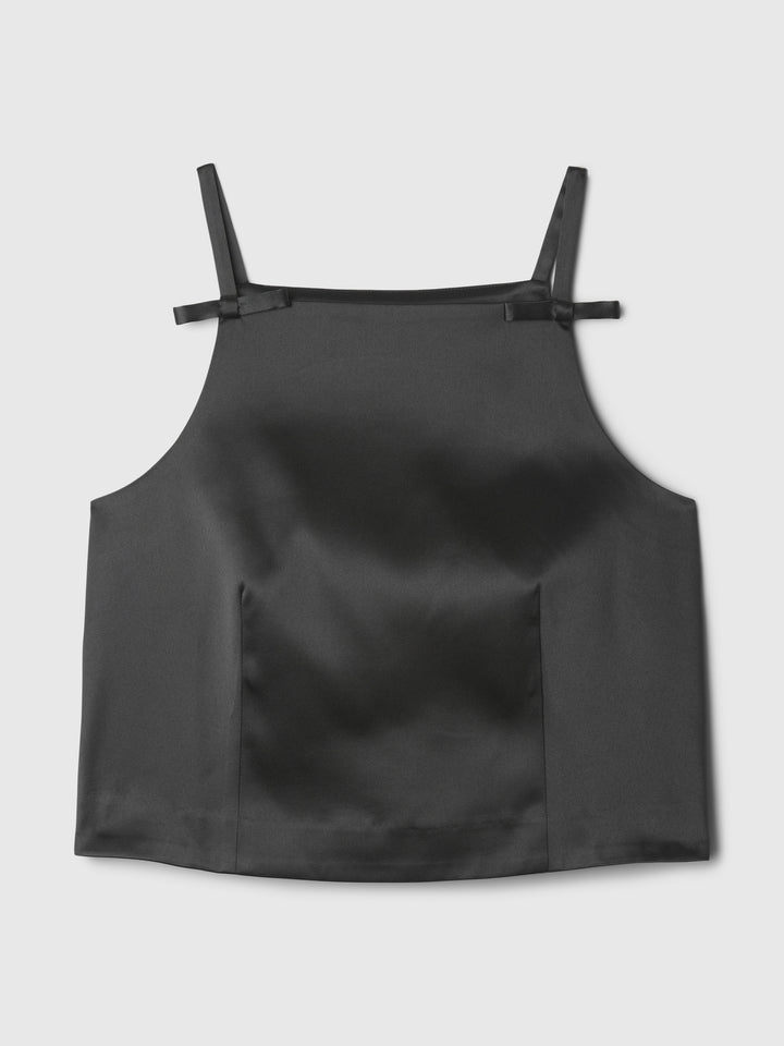 Gap Satin Square-Neck Bow Top