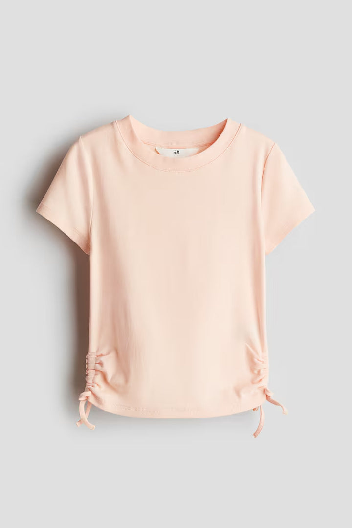 H&M JERSEY TOP WITH DRAWSTRINGS