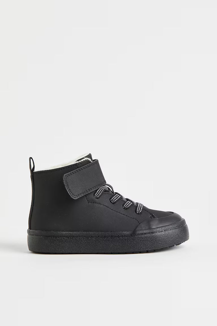 H&M FAUX SHEARLING-LINED HIGH TOPS