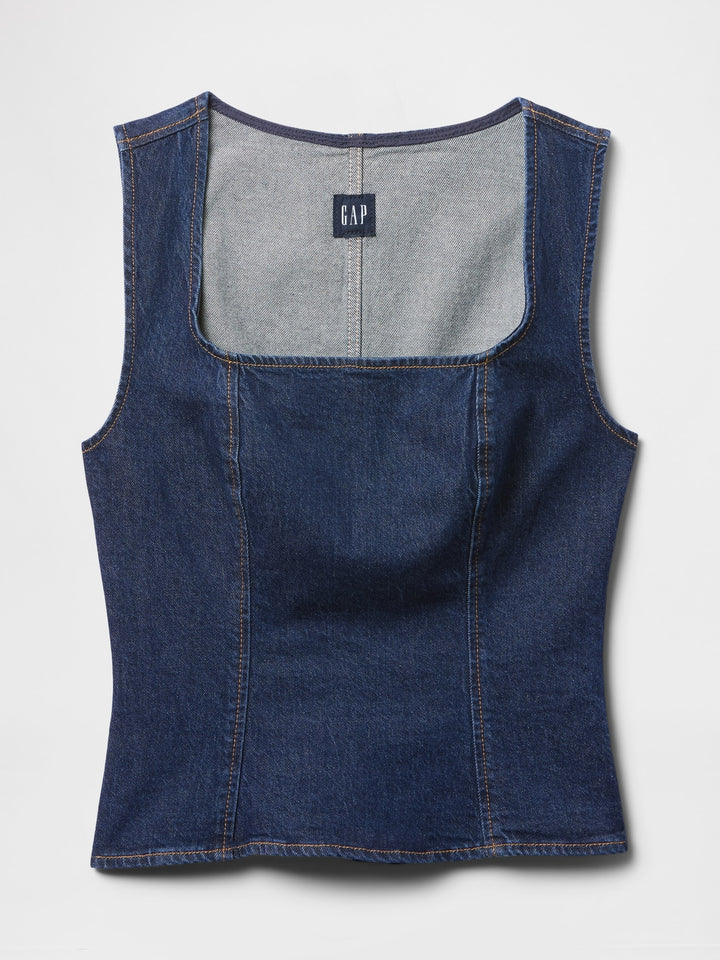 Gap Square-Neck Denim Top