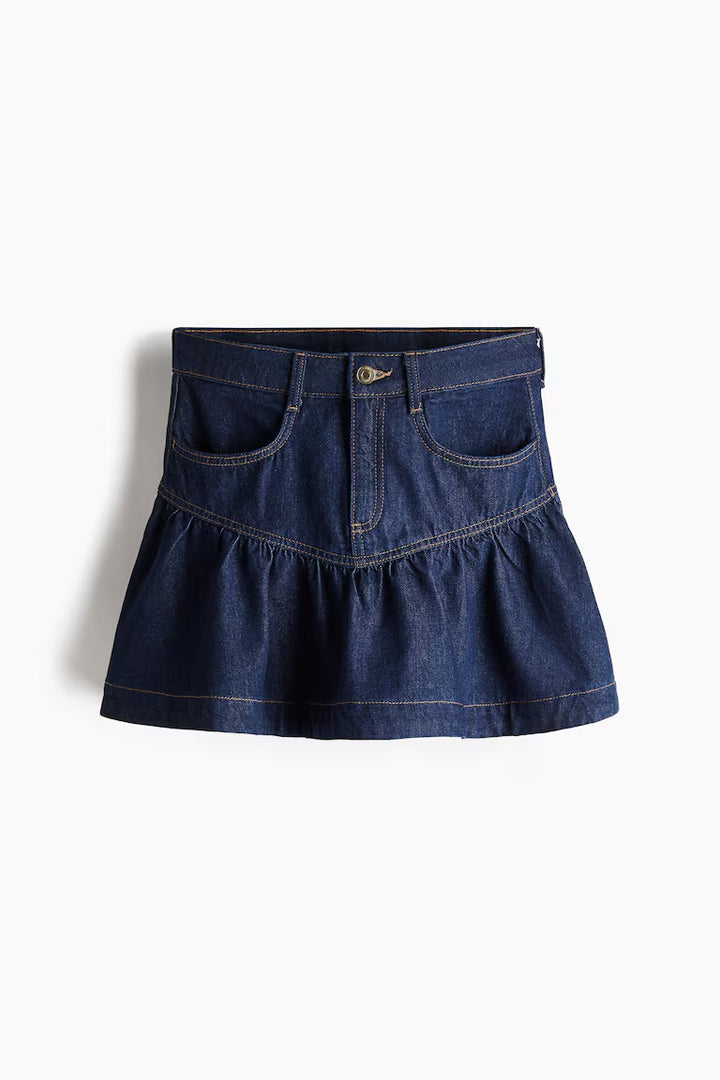 H&M DENIM SKIRT WITH PEPLUM