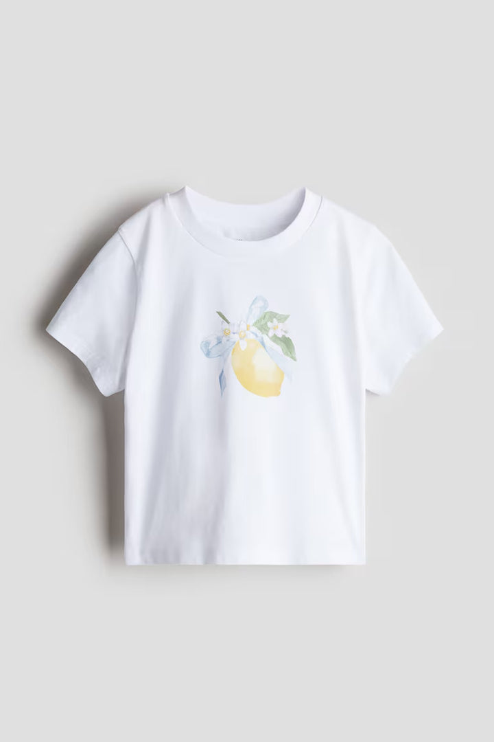 H&M T-SHIRT WITH PRINTED MOTIF