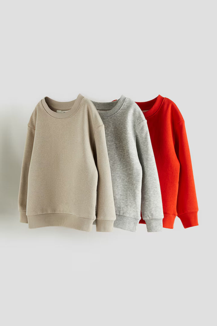 H&M 3-PACK SWEATSHIRTS