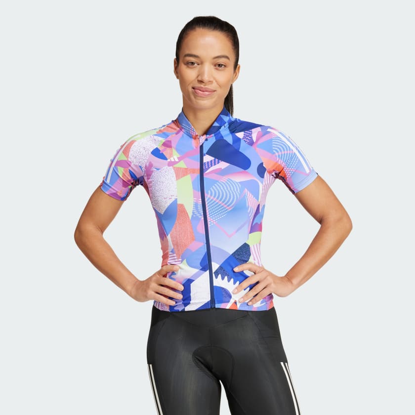 Adidas Essentials 3-Stripes Pattern Clash Cycling Jersey