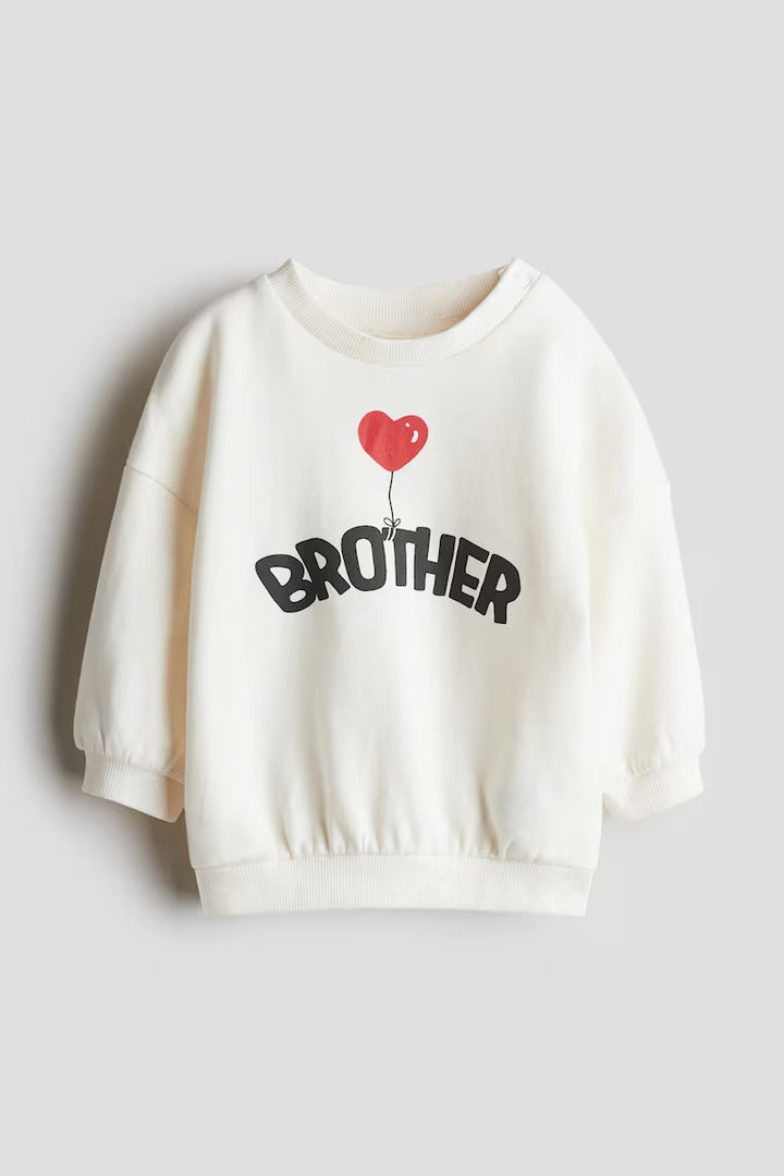 H&M SWEATSHIRT WITH PRINTED MOTIF