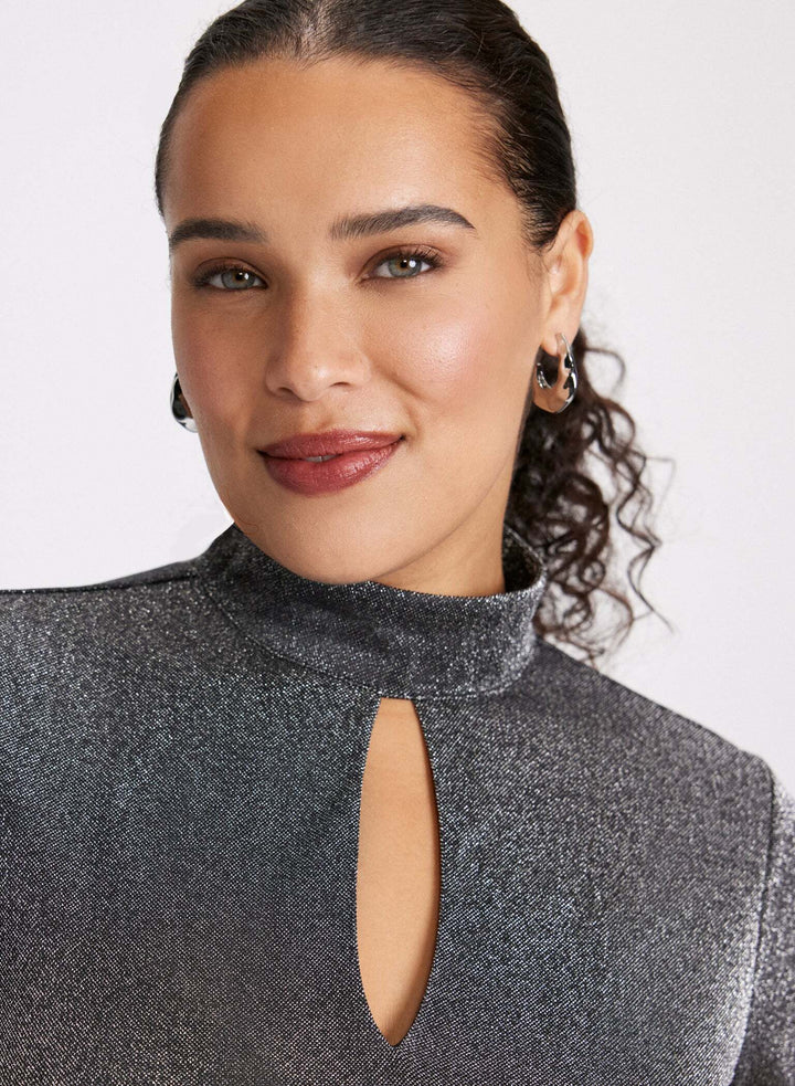 LAURA Metallic Asymmetrical Tunic