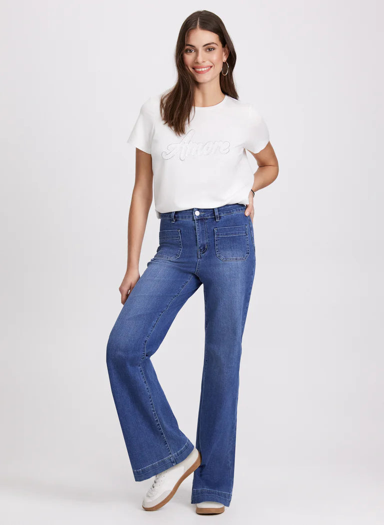 LAURA Embellished Script T-Shirt