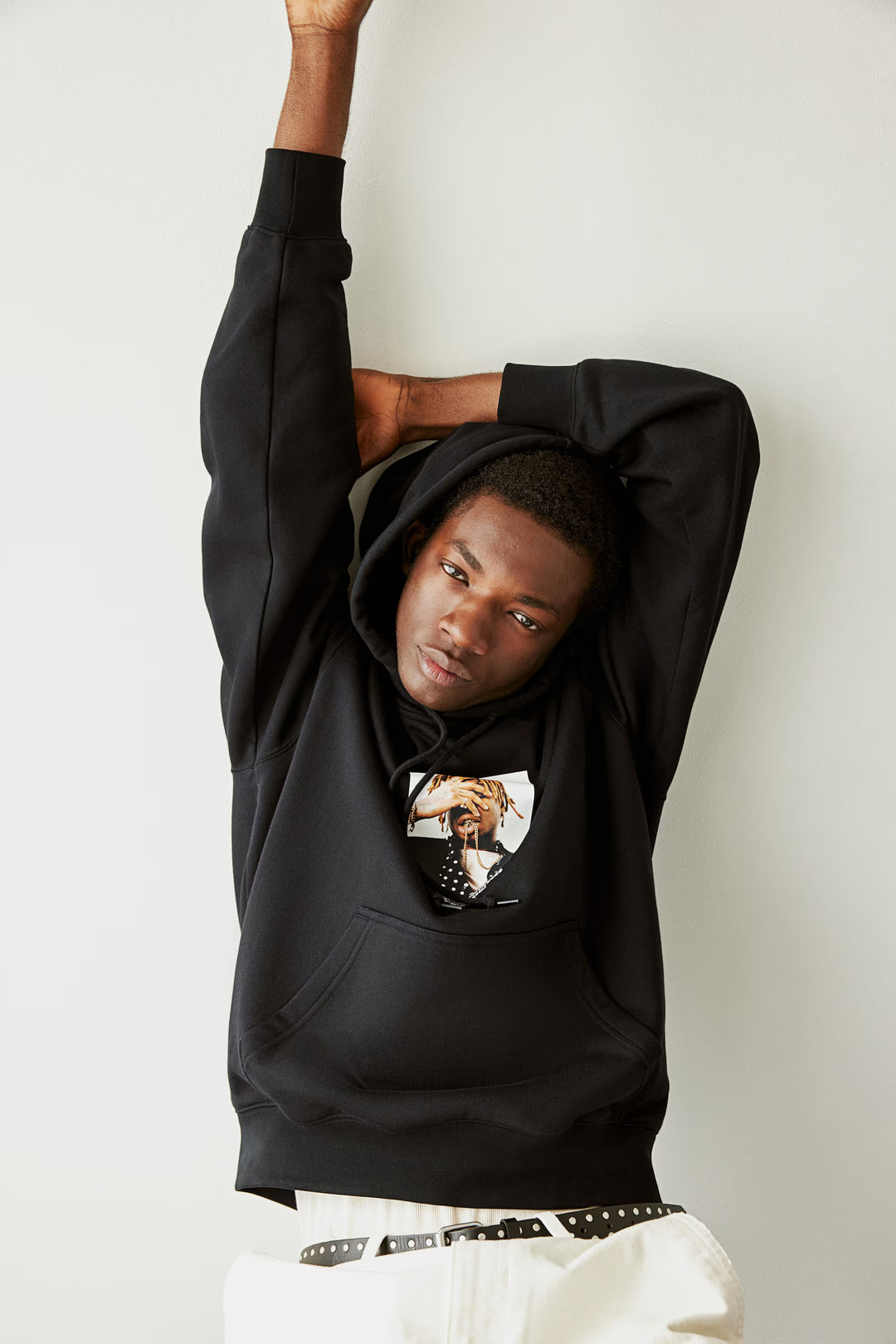 H&M Loose Fit Printed Hoodie