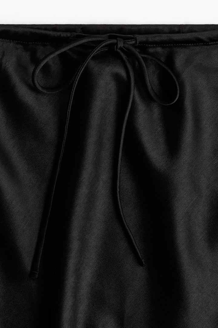 H&M Satin Skirt with Drawstring