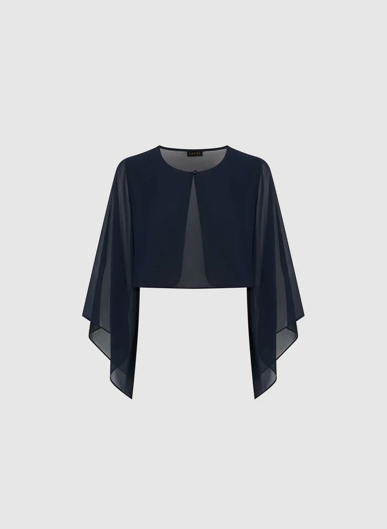 LAURA Flared Sleeve Chiffon Bolero