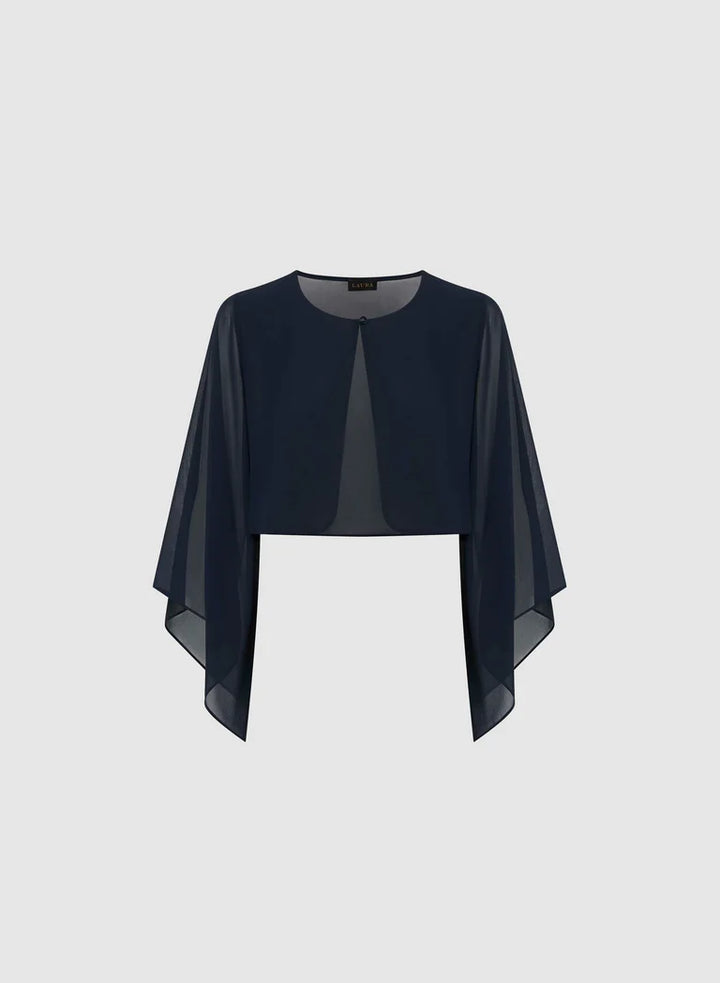 LAURA Flared Sleeve Chiffon Bolero