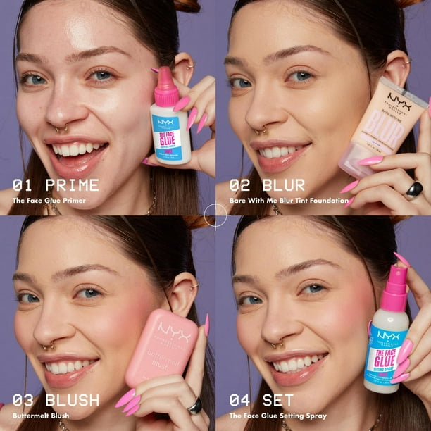 NYX Professional Makeup The Face Glue Gripping Primer, 24 hour wear & hydration