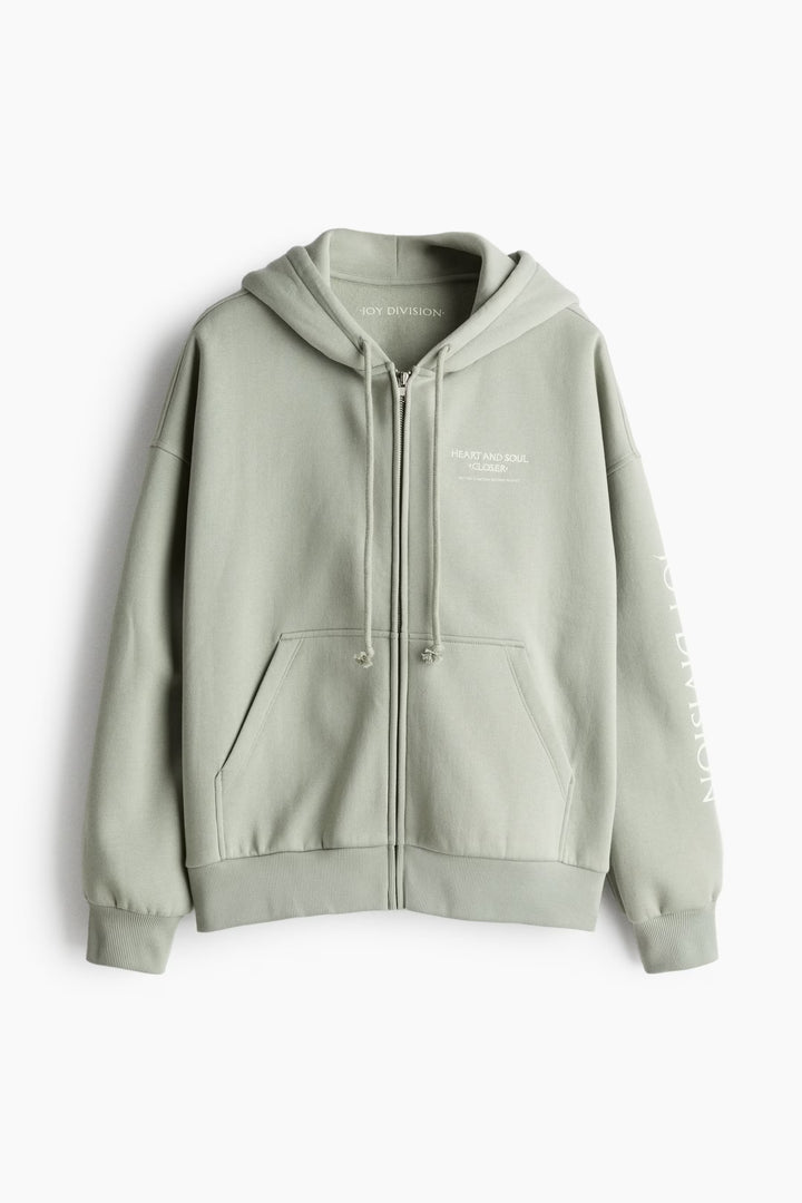 H&M Oversized Hooded Jacket with Motif