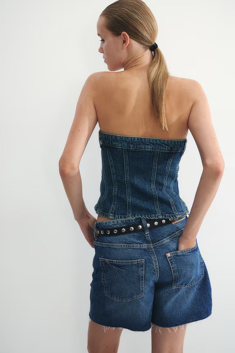 H&M DENIM BUSTIER