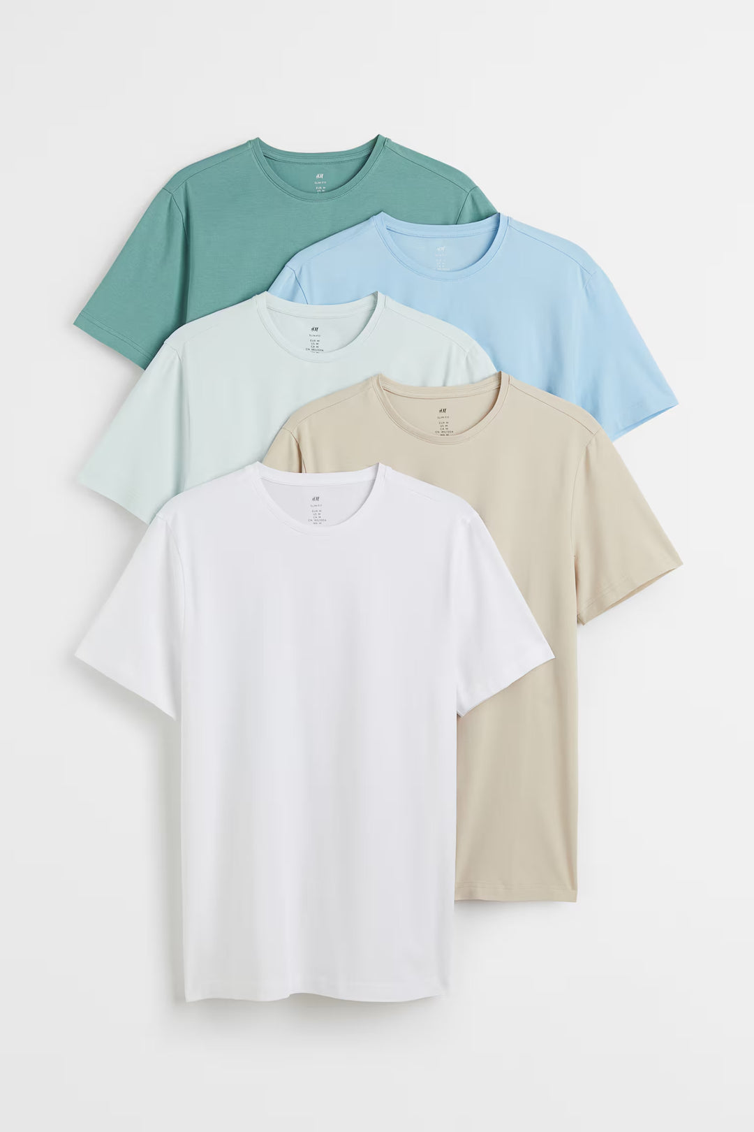 H&M 5-pack Slim Fit T-shirts