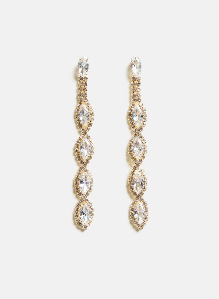 Laura Oval Crystal Earrings