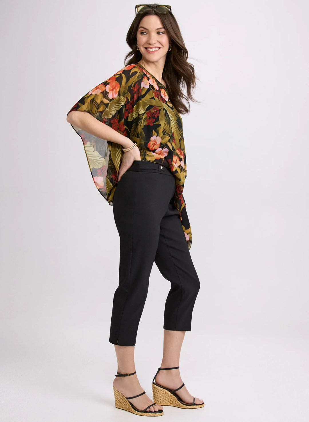 LAURA Studded Cotton-Blend Capris