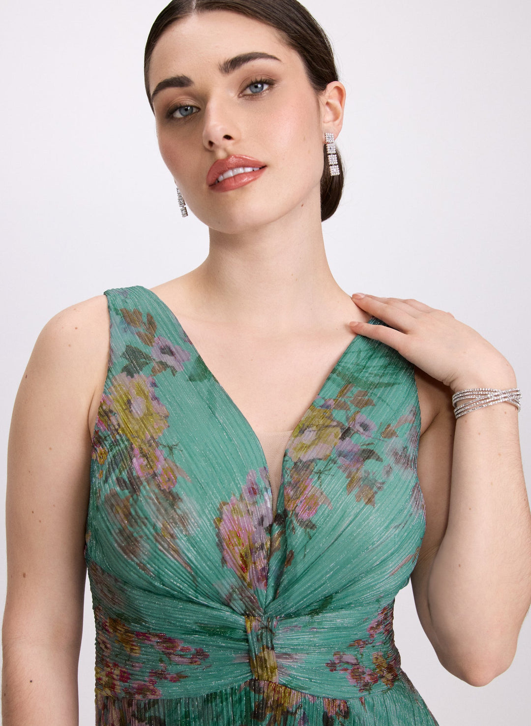 LAURA Plissé Floral Dress