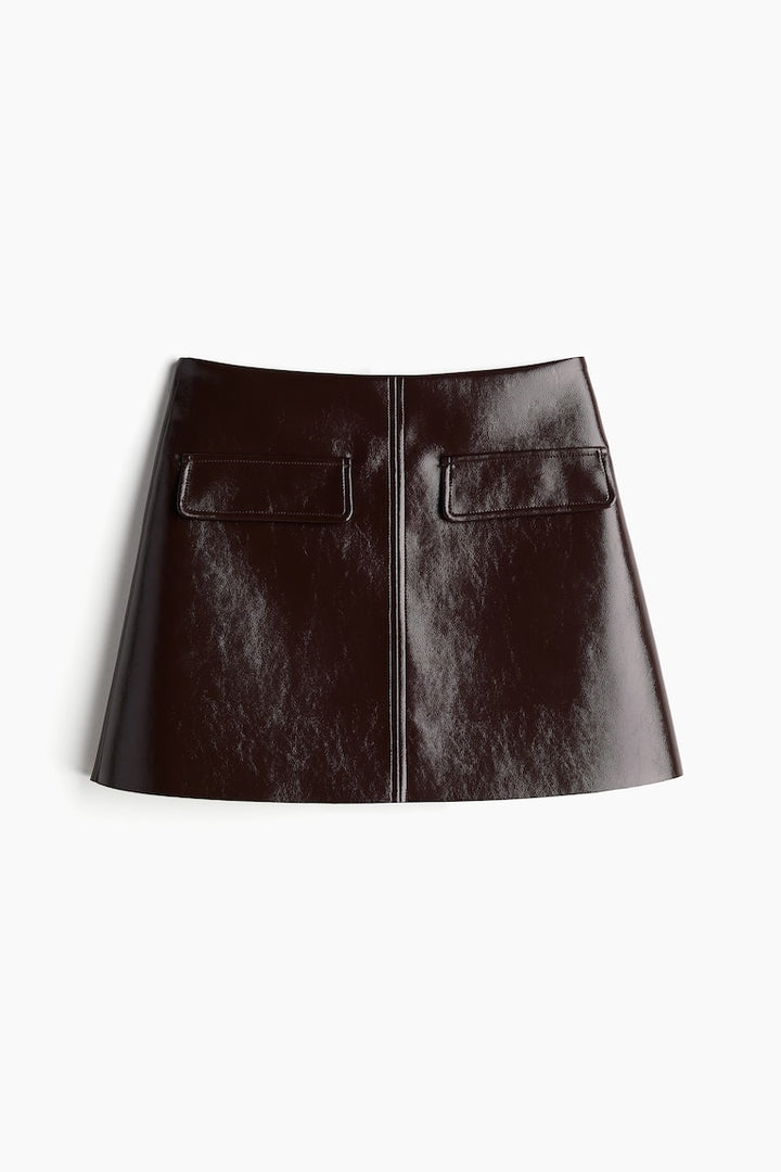 H&M Coated Mini Skirt