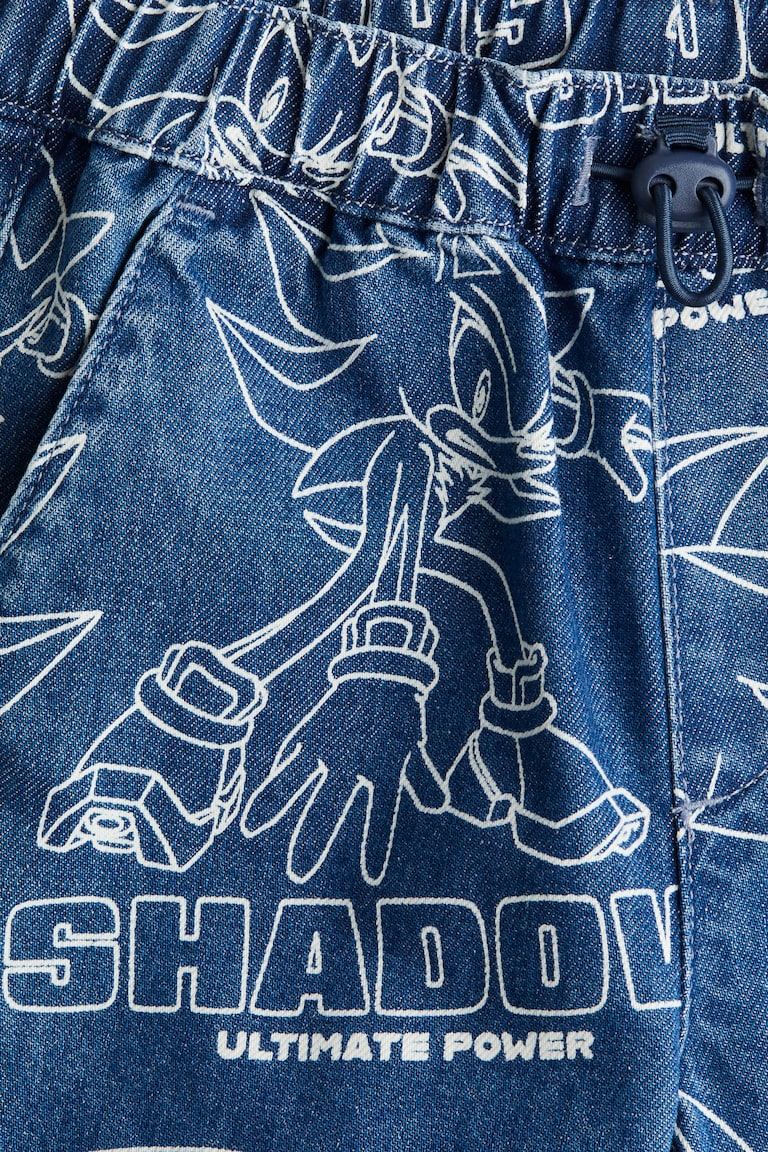 H&M Printed Denim Joggers