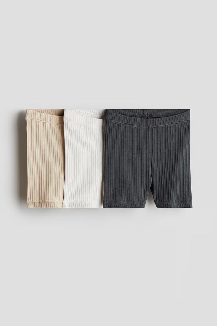 H&M 3-pack Ribbed Bike Shorts