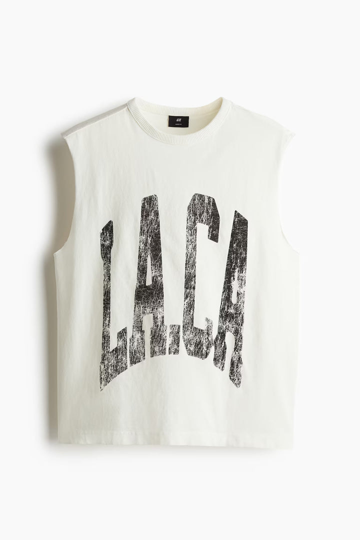 H&M Loose-Fit Printed Tank Top