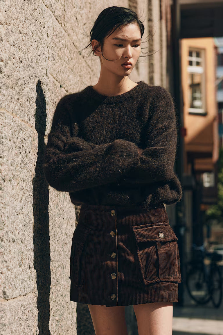 H&M CORDUROY MINI SKIRT